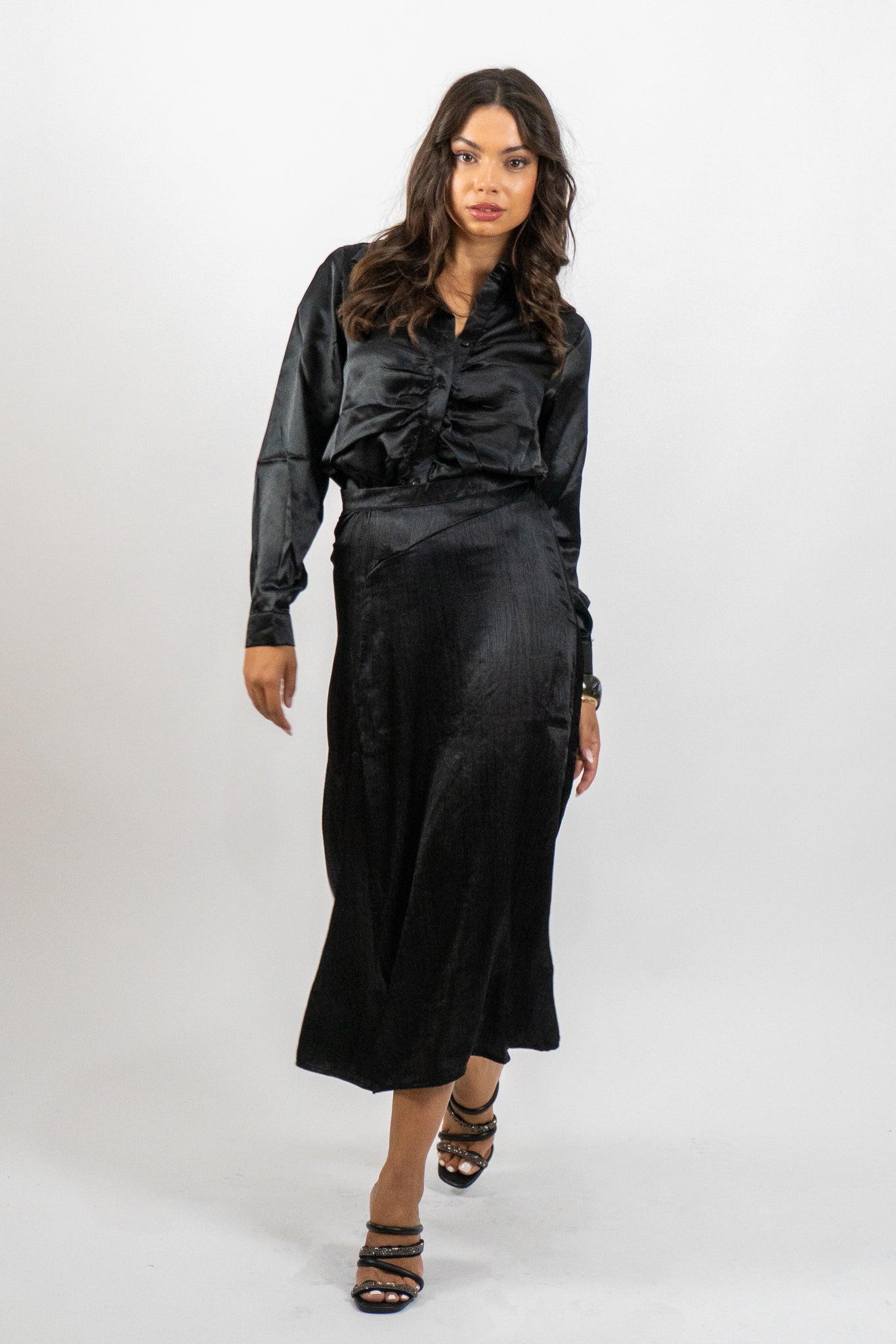 Marisse – Σατέν Μαύρη Φούστα