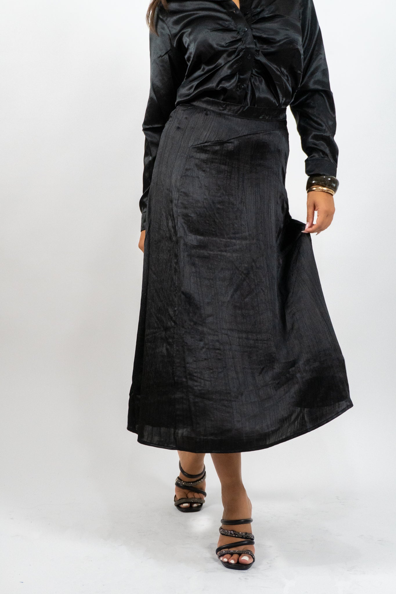 Marisse – Σατέν Μαύρη Φούστα