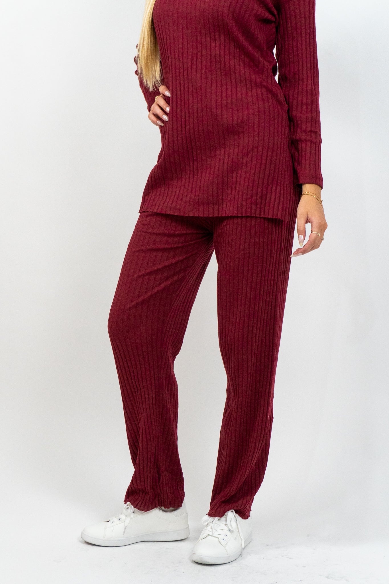 Claretine – Μπορντό Σετ Μπλούζα & Παντελόνι