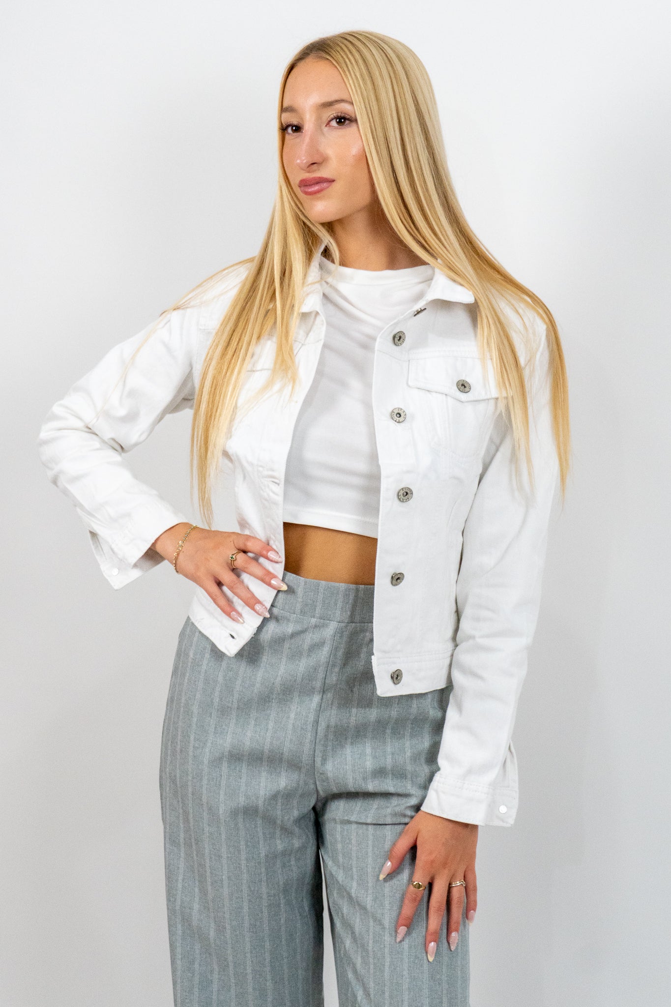 Aveline - Λευκό Denim Jacket