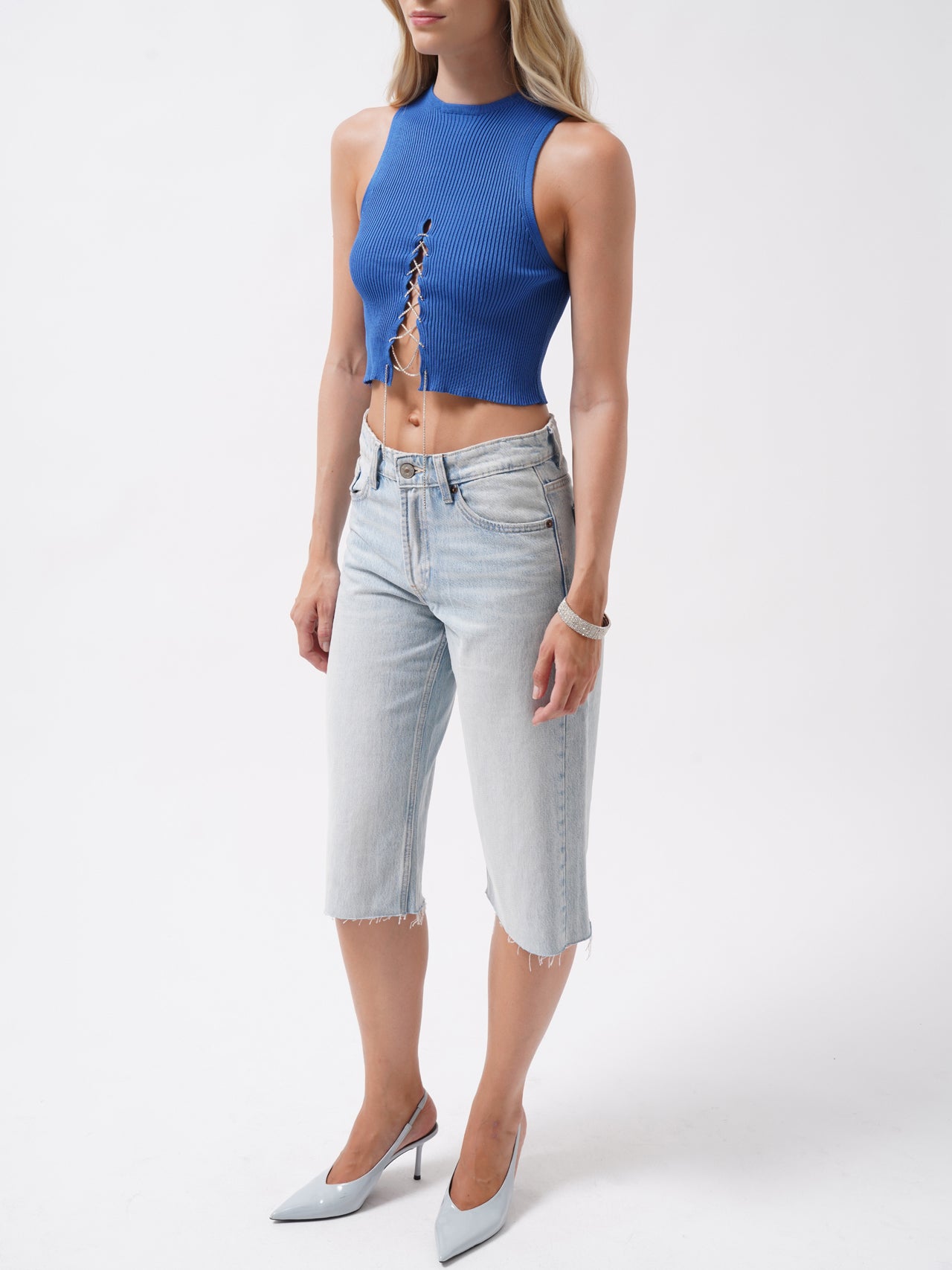 Caelia Saxe - Rib Τοπ με Στρας Κορδόνι