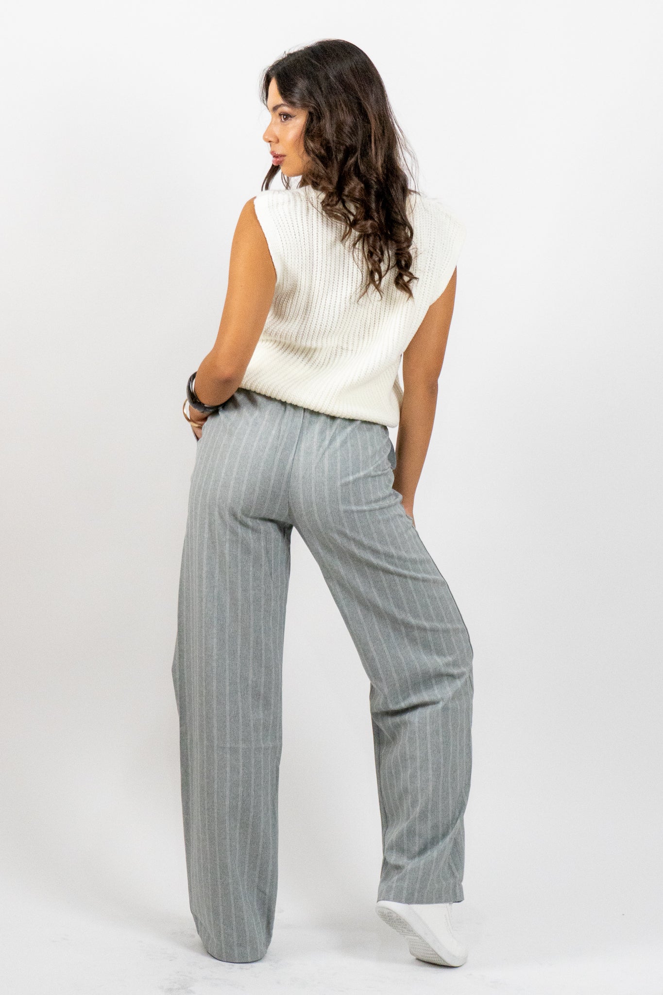 Strava – Ριγέ Wide-Leg Παντελόνι