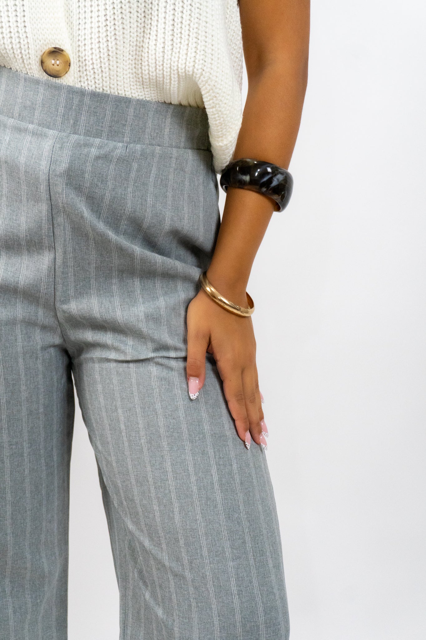 Strava – Ριγέ Wide-Leg Παντελόνι