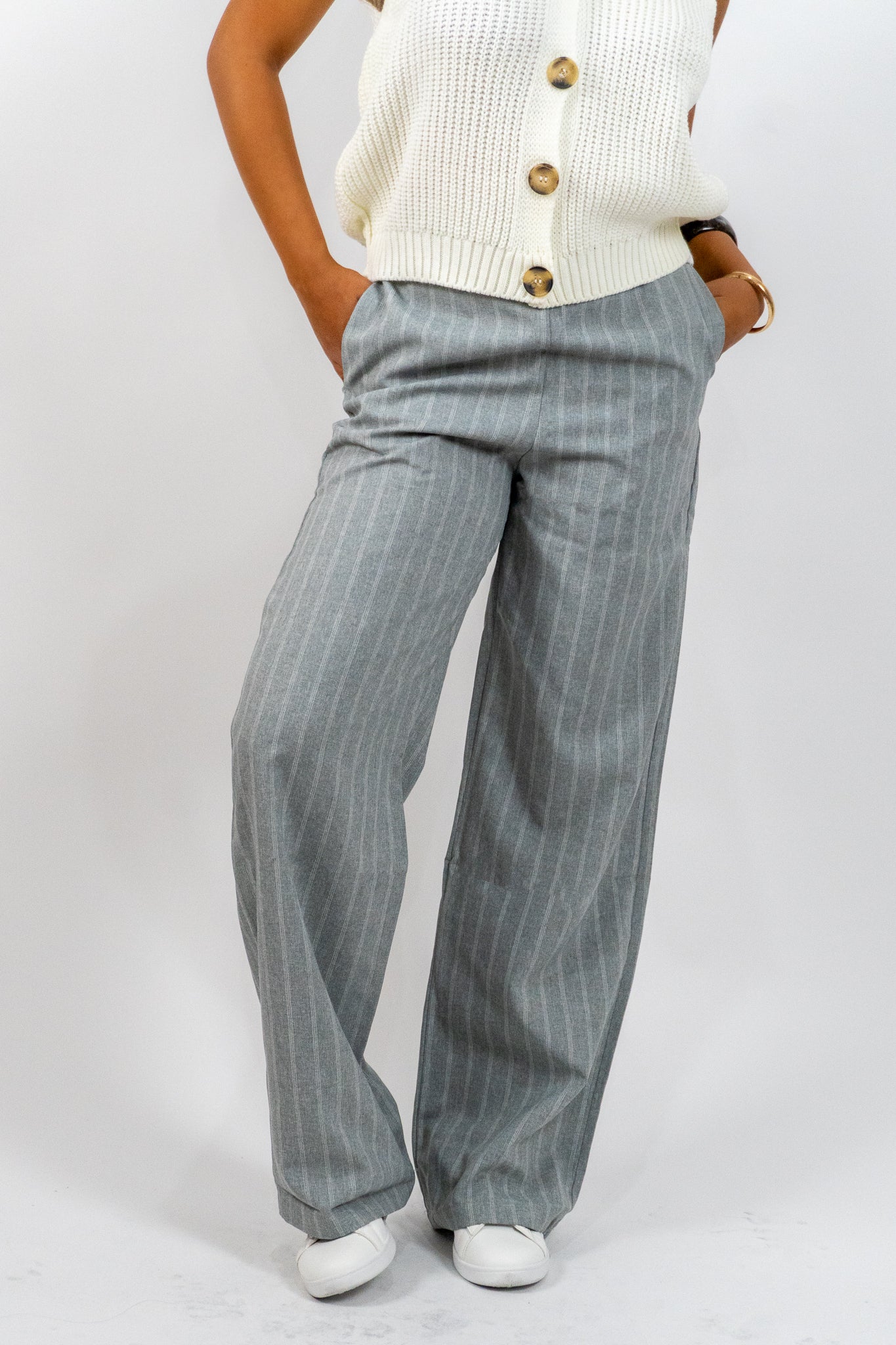 Strava – Ριγέ Wide-Leg Παντελόνι