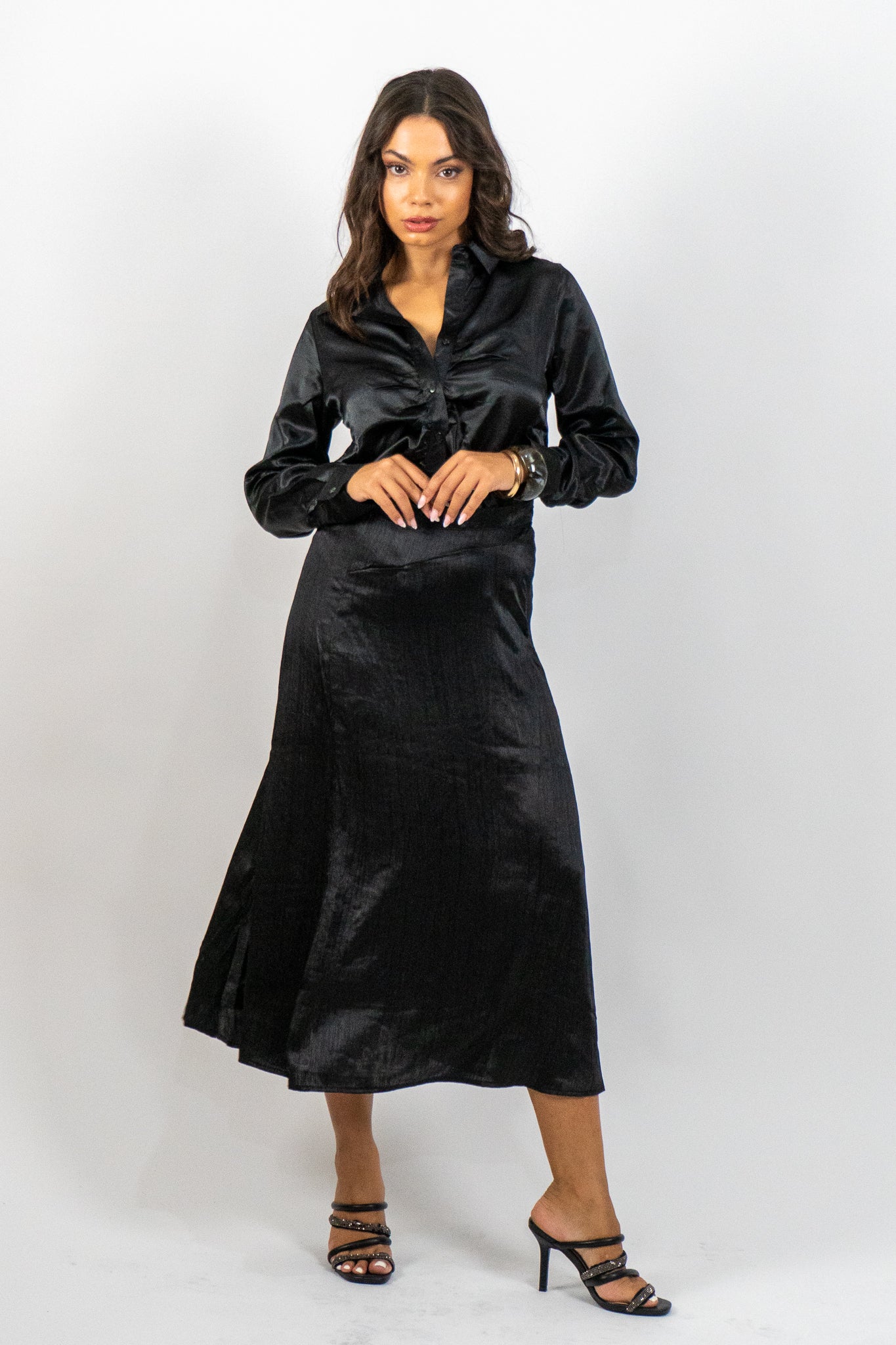 Marisse – Σατέν Μαύρη Φούστα