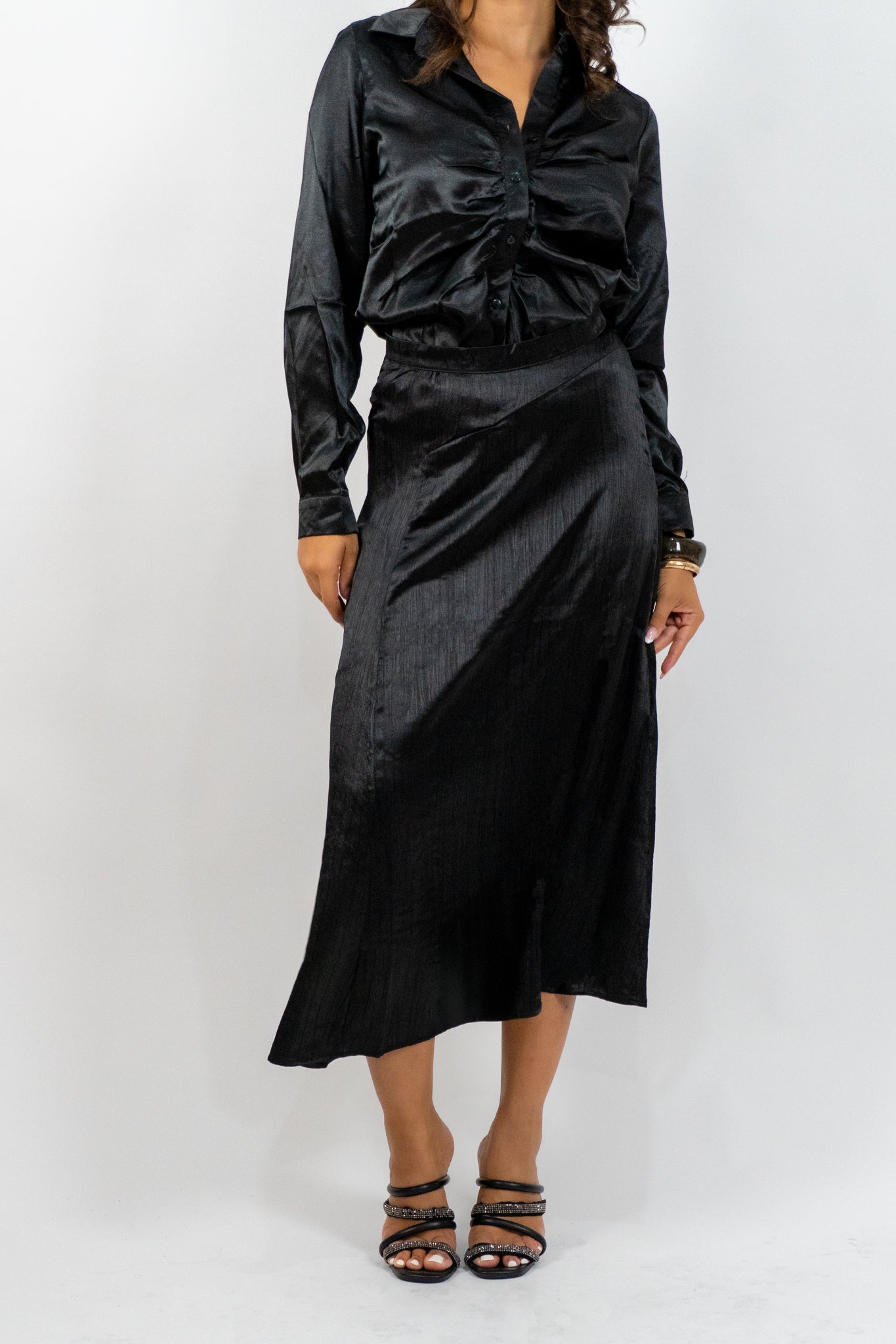Marisse – Σατέν Μαύρη Φούστα