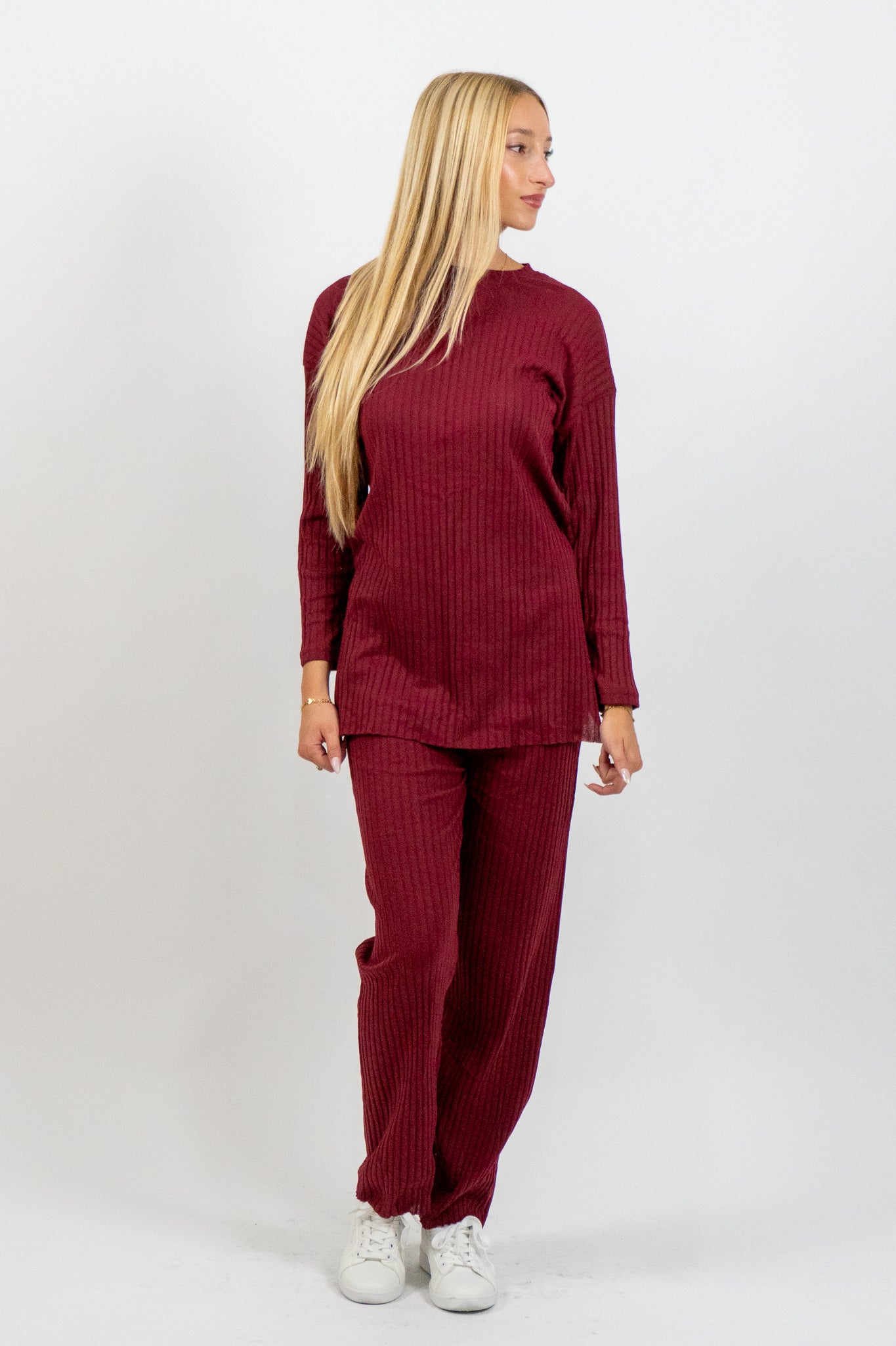Claretine – Μπορντό Σετ Μπλούζα & Παντελόνι