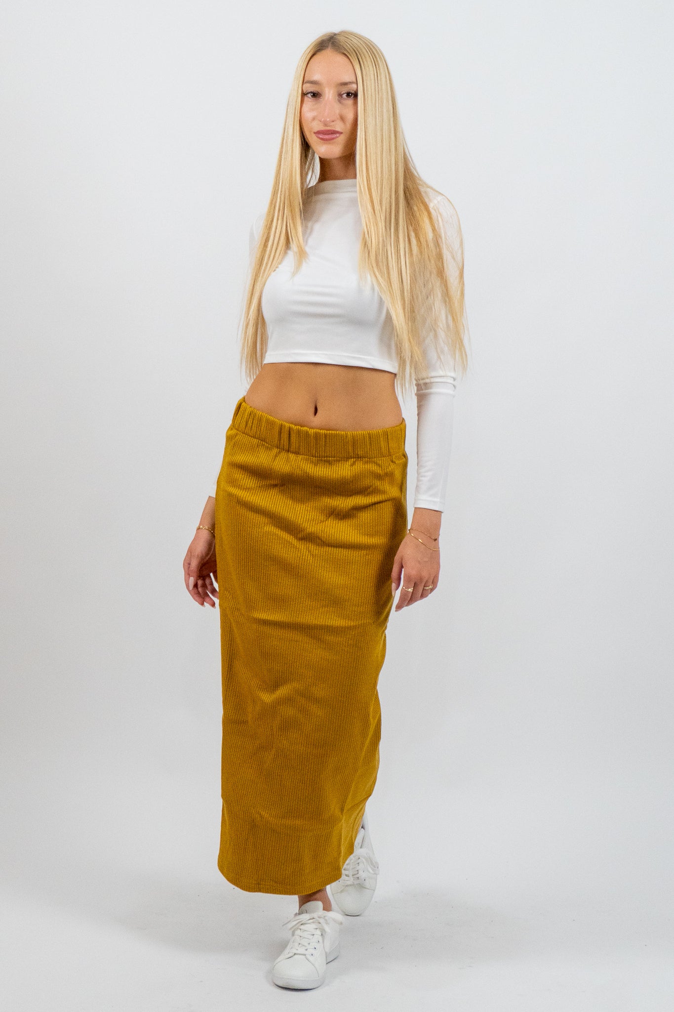 Amaria – Μάξι Φούστα σε Μουσταρδί