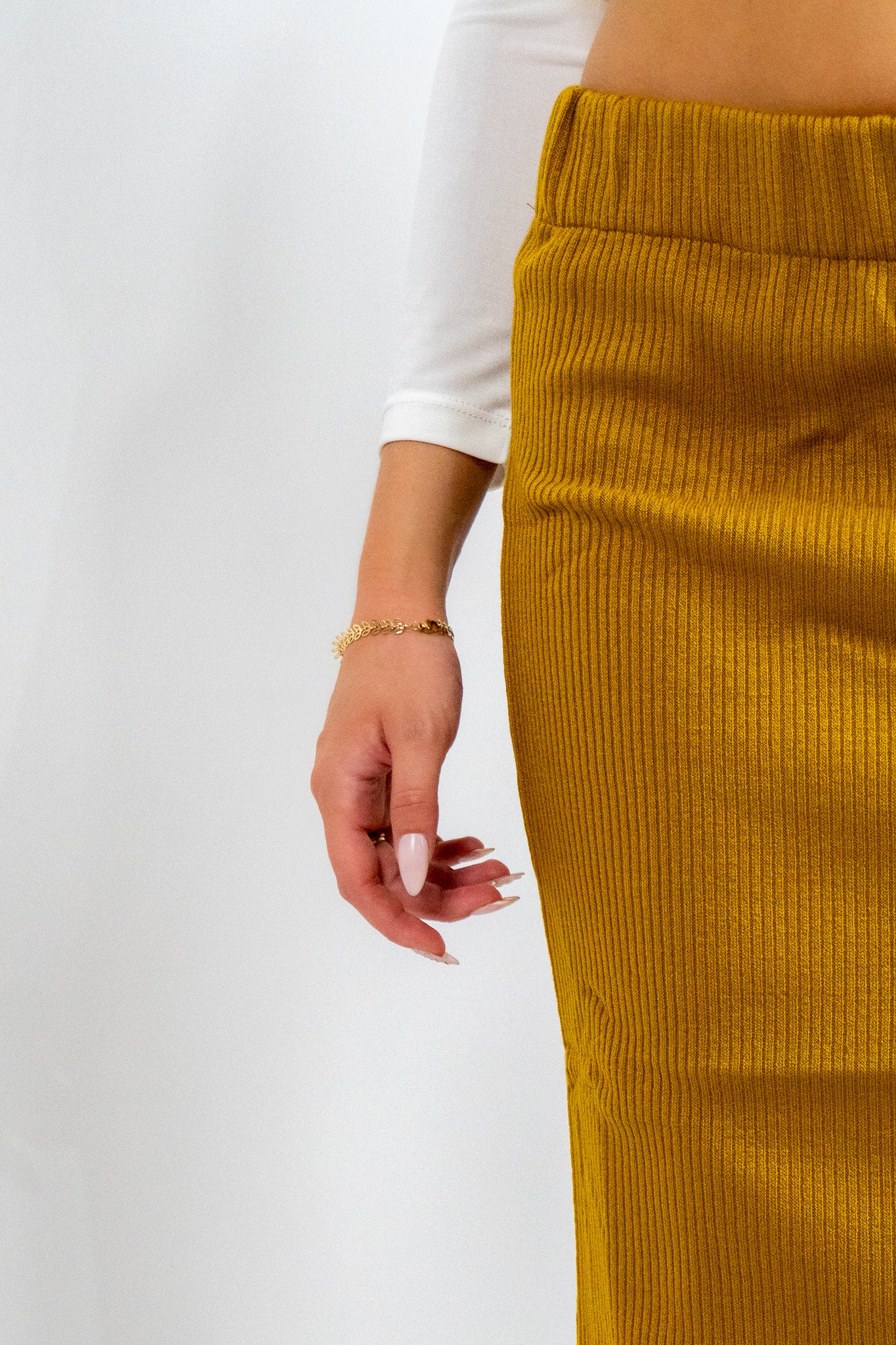 Amaria – Μάξι Φούστα σε Μουσταρδί