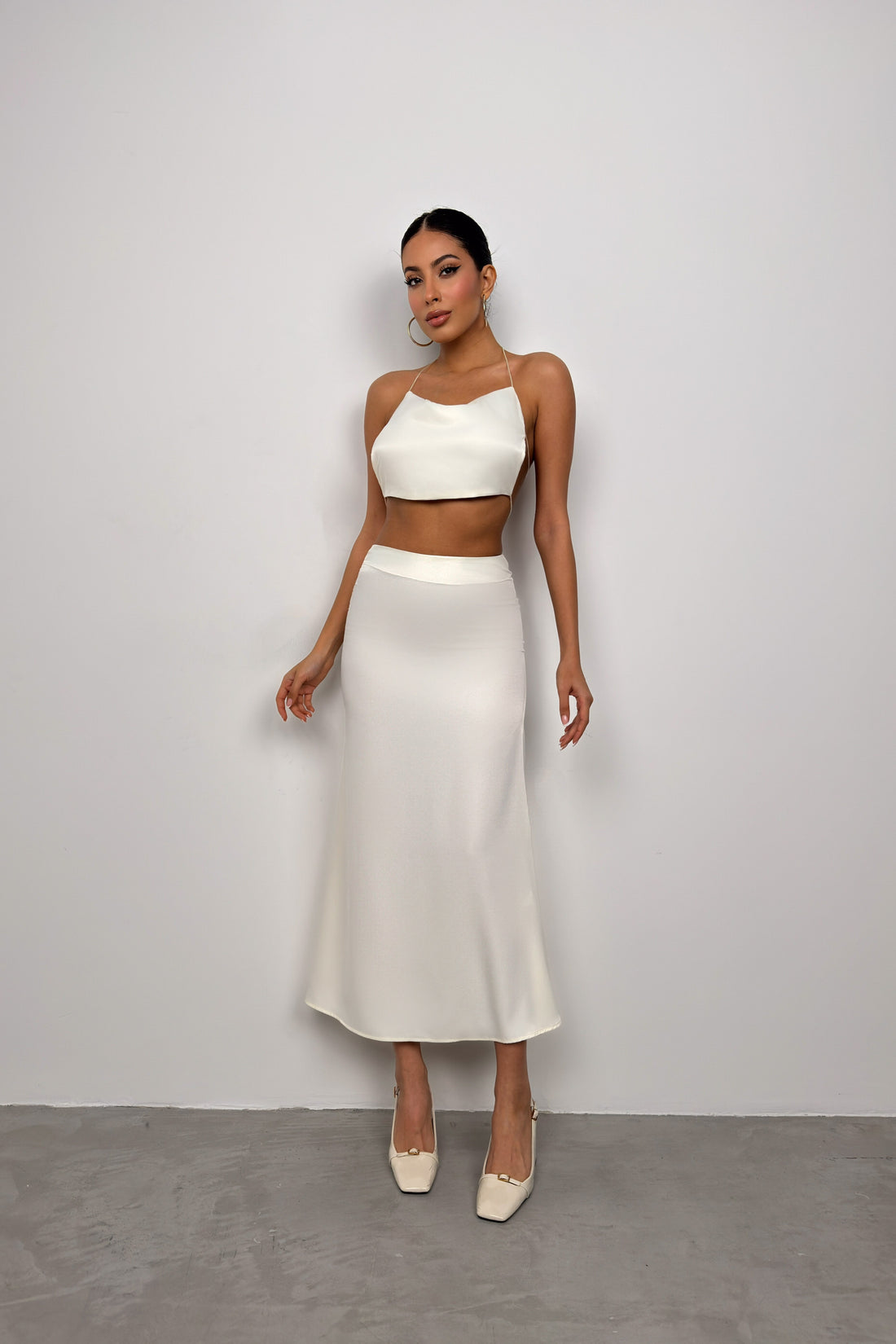 Paradise Collar – Σατινέ Top με Δέσιμο | Refined Clothing